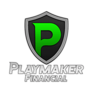 Playmaker Financial logo with shield design